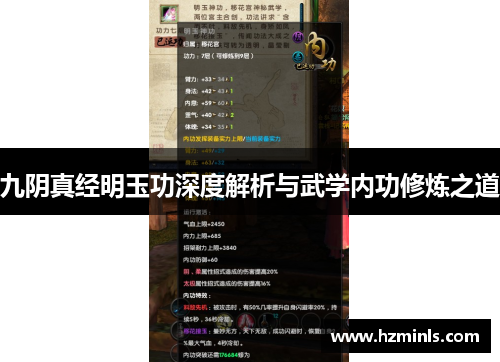 九阴真经明玉功深度解析与武学内功修炼之道